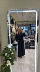 Digər qadın geyimləri: Başlıq: Qadın paltarı, cins dəst, tünd göy bir də qara rəngi var — 2