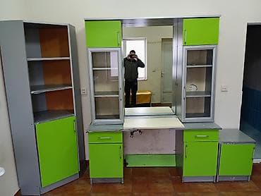 Кушетки: Salon üçün modul mebel dəsti - Rəng: açıq yaşıl və boz - Tərkib: bir — 2