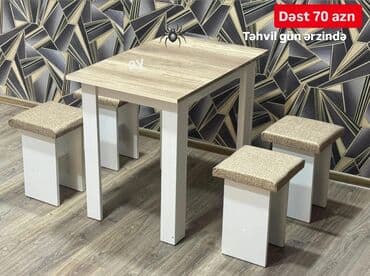 Balkon üçün, Yeni, 4 stul