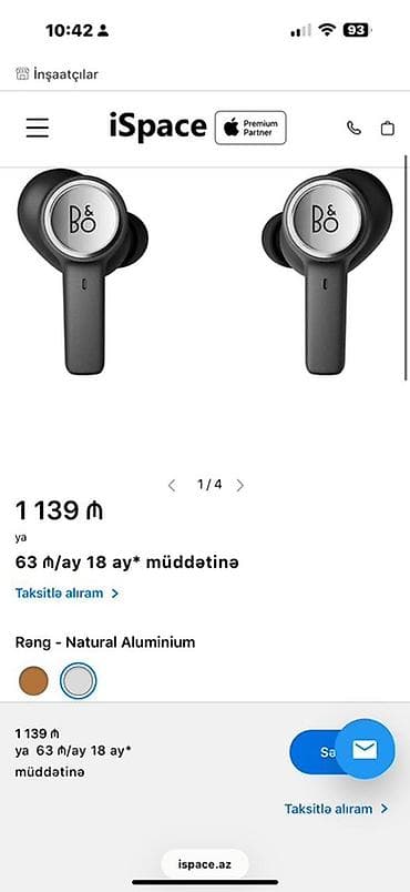 TV və video: BANG & OLUFSEN Beoplay Eleven simsiz qulaqlıq – rəng: Natural — 2