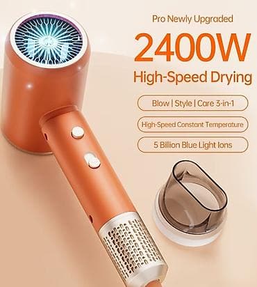 hava cəkən: 2400W Yüksək Sürətli Fen – Peşəkar 3‑ü 1‑də üfürmə, forma və qulluq — 1