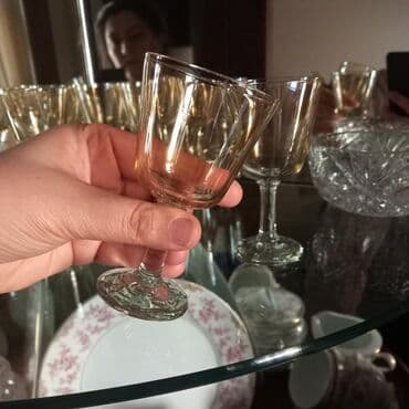 Rümkalar, rəng - Bej, Şüşə, 6 ədədli dəst