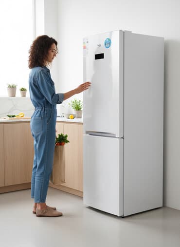 İşlənmiş 2 qapılı Beko Soyuducu Satılır, rəng - Ağ, Təkərli