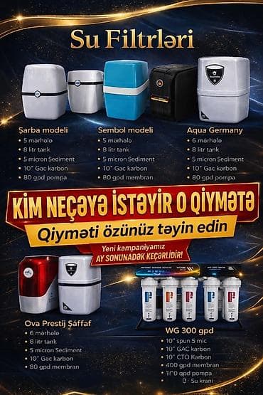 su filteri: HƏDİYYƏLƏRLƏ DOLU BİR KOMPANİYA. Çatdırılma və quraşdırılma pulsuz — 1