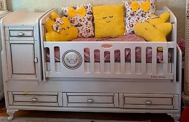 qapi demir qapi seyf qapi: Uşaq beşiyi – “Baby Mood” model - Klassik üslubda ağ rəngli — 1