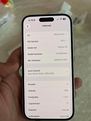 iphone replika: IPhone 16, 128 GB, White Titanium, Barmaq izi, Simsiz şarj, Face ID — 8