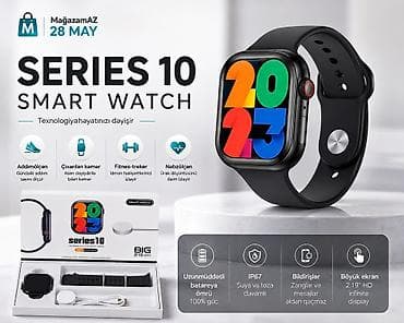 m tech computers: Series 10 Smart Watch Qara Ağıllı Saat Brend: No Brand Kateqoriya — 1