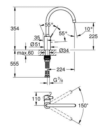 su krantları: Grohe - Eurosmart cosmopolitan 32843002 Mağazalarda qiyməti 400-450 — 2
