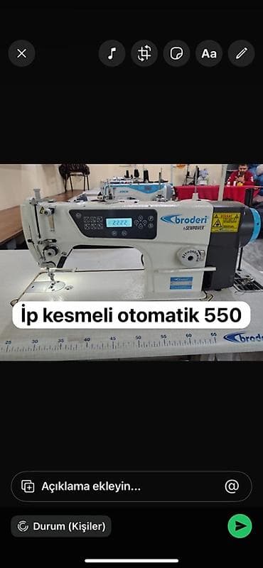 3 birinde printer: Peşəkar tikiş avadanlıqları 1) Broderi sənaye tikiş maşını – ip kəsmə — 1