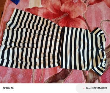 женские купальники в полоску: Повседневное платье, Миди — 1