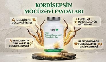 Tiens Kordiseps Mantarı Tərkibli Qida Əlavəsi Məhsul xüsusiyyətləri lalafo.az -da Tiens Kordiseps Mantarı Tərkibli Qida Əlavəsi Məhsul xüsusiyyətləri