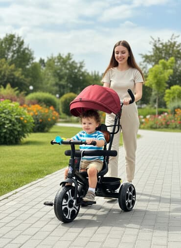 bmw velo: Yeni Üç təkərli Uşaq velosipedi 12", sürətlərin sayı: 1, Pulsuz çatdırılma — 1