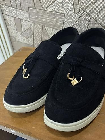 loafer: Qara mokasin ayaqqabı 38 RAZMER (2 dəfə geyinilib SATILIR) - Üst — 1