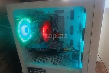komputer dest: Masaüstü oyun/ofis kompüteri – ağ şüşəli korpus, RGB soyutma ilə — 3