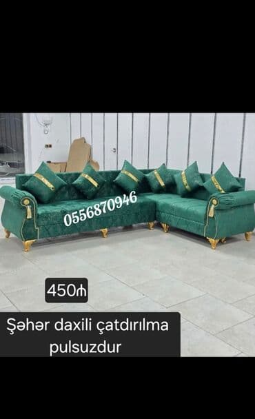 mətbəx ucun divan: Künc divan, Yeni, Açılan, Bazalı, Parça, Pulsuz çatdırılma — 3