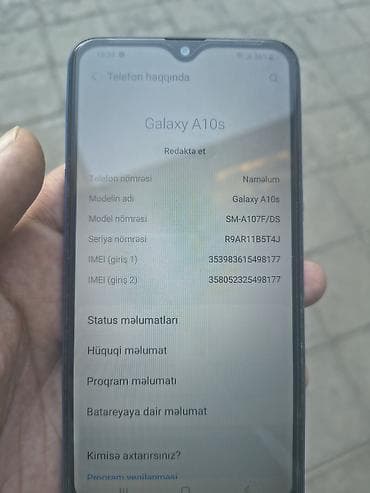 samsung tab e: Samsung Galaxy A10s, 32 GB, rəng - Mavi, İki sim kartlı — 4