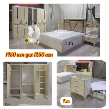 pijama və gecə köynəkləri: İkinəfərlik çarpayı, 2 tumba, Termo, Dolab, Yeni — 1