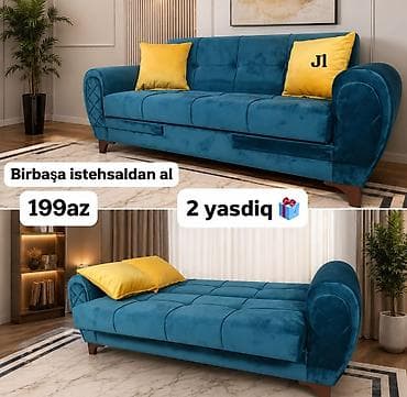 taxt yatag: Di̇van-kravat, Açılan, Bazalı, Vеlur parça, Ödənişli çatdırılma — 1