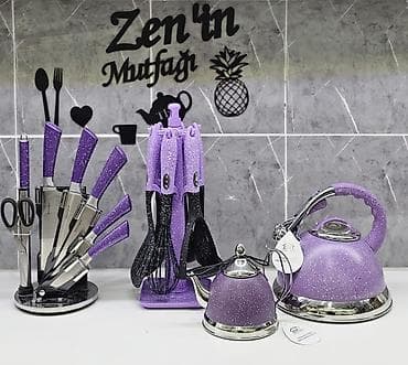 cerez qablari: Mətbəx üçün tam uyğunlaşdırılmış dəst – dörd rəngdə (boz, bənövşəyi — 2