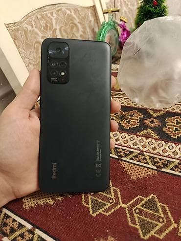 planşet ikinci əl: Redmi Note 11, 128 GB, rəng - Qara, Sensor, Barmaq izi, İki sim kartlı — 1