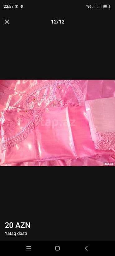 yastiq uzu: Yataq üçün Yeni rəng - Çəhrayı Yataq örtüyü, Pulsuz çatdırılma — 1