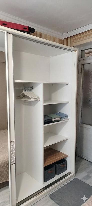 mis tava: İşlənmiş, 2 qapılı, Güzgülü, Ağ, Digər material, Kupe, Düz dolab — 2