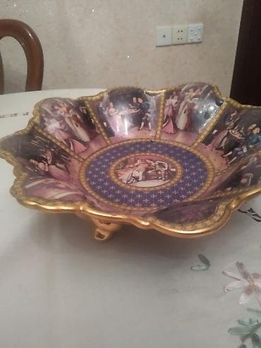 Dekorativ ayaqlı meyvə qabı – klassik üslub - Material — 3