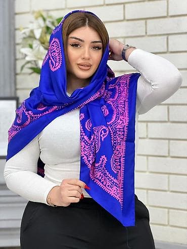 İpək şal – klassik paisley (buta) naxışlı - Material: 100% ipək — 8