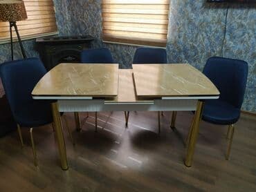 yigilib acilan stollar: Mətbəx üçün, Yeni, Açılan, Dördbucaq masa, 4 stul — 18