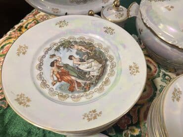 alman servisi: Обеденный набор, цвет - Белый, Фарфор, Германия — 4