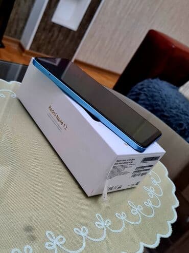 note 13 plus: Redmi Note 12, 256 GB, rəng - Göy, Zəmanət, Sensor, Barmaq izi — 5