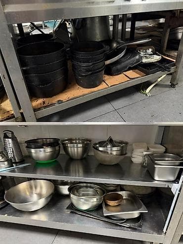 dasinan evler: Restoran mətbəxi üçün tam komplekt ləvazimatlar satılır. Tərkib: - — 1