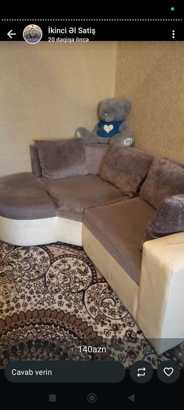 Künc divan, Açılmayan, Bazasız, Parça, Çatdırılma yoxdur