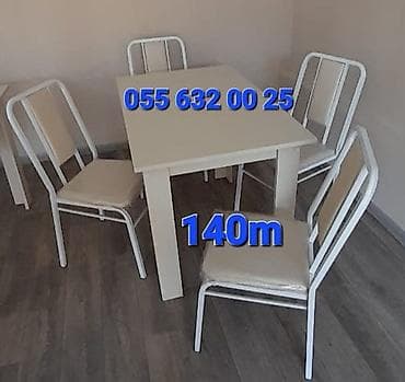 metbex stol stulu: Mətbəx üçün, Yeni, Açılmayan, Dördbucaq masa, 4 stul — 3