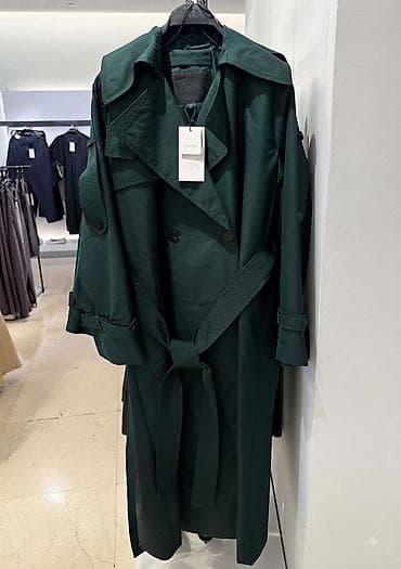 Оригинальный брендовый тренч Zara (Изумрудный / Water Repellent) — 5
