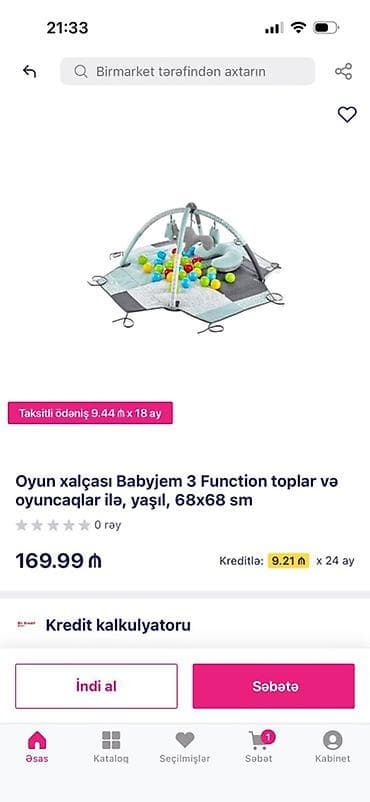 kinder joy stranger: Babyjem 3 Function uşaq oyun xalçası – toplar və asma oyuncaqlarla - — 3