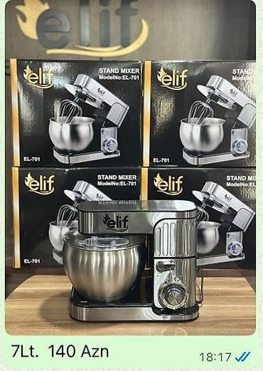dvd satisi: 140 azn a alinub yari qiymete satilir . Elif Stand Mixer EL-701 – 7 — 1