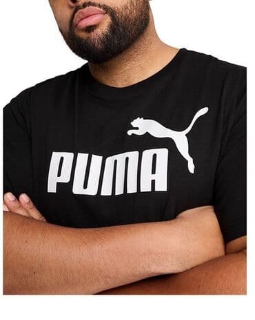 черные мужские водолазки: Qara rəngli, üzərində iri Puma loqosu olan klassik kişi köynəyi — 14