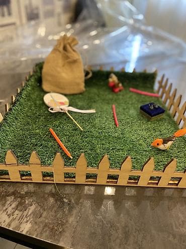 Tekstil: Novruz xoncasi 20 alinb boyuk ölcdu 11 mn - Taxta materialdan — 3