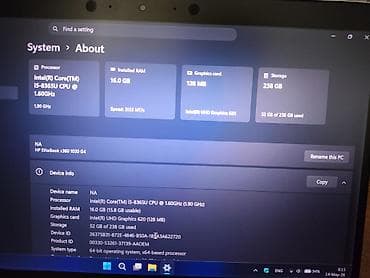 ucuz macbook pro: Prosessor (CPU): Intel Core i5-8365U 1.60GHz (Maksimum tezlik: 1.90 — 3