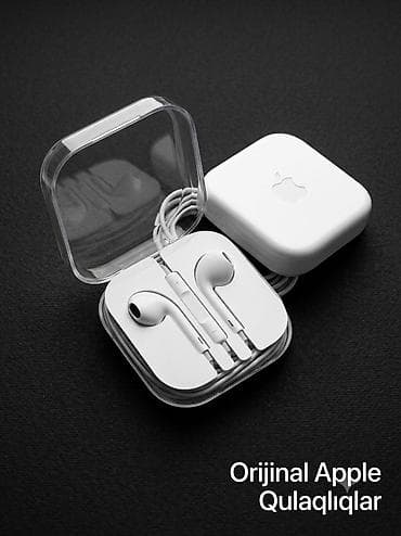 İşlənmiş Simli Qulaqcıqlar, Apple, rəng - Ağ