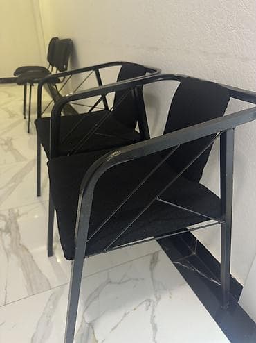 modern stol stul: Qonaq otağı üçün, İşlənmiş, Açılmayan, Yumru masa, 6 stul — 5