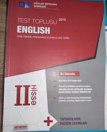 İngilis dili Testlər 11-ci sinif, DİM, 2-ci hissə, 2019 il