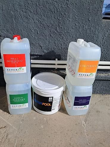 heyva cemi: Magaza bağlanıb ucuz satılır 5 li cəmi 90 azn Hovuz kimyəvi — 1