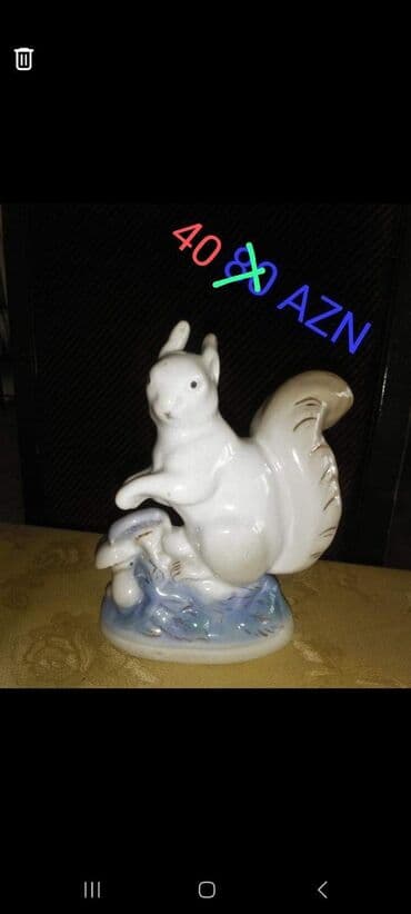 Fiqur, Keramika, rəng - Boz