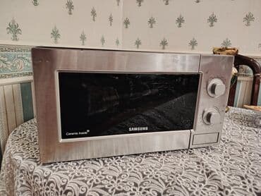 Plitələr və bişirmə panelləri: Mikrodalğalı soba Samsung, Ayrıca dayanan, Mikrodalğalar ilə, rəng - Gümüşü — 2