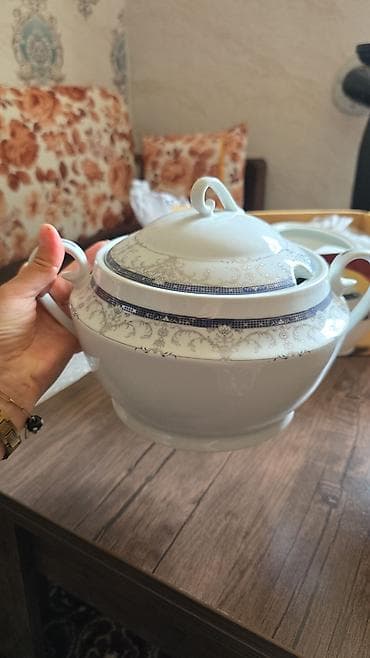 bijuteriya qabı: Sup qabları, 1 əd, rəng - Ağ, Farfor — 1