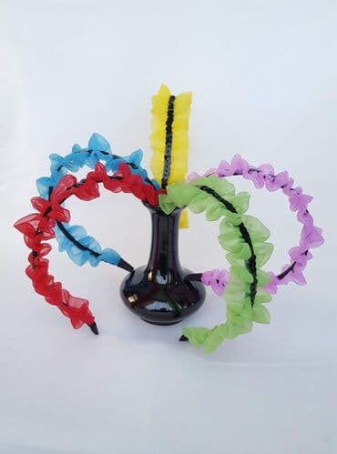 sac ağarmasına qarşı vitamin: Zərif daşlarla bəzədilmiş saç lentləri/çarqa - Model: nazik, elastik — 15