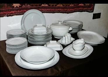 Nahar dəsti, rəng - Ağ, Farfor, 6 nəfərlik, Almaniya