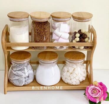 kanteynerler: Saxlama qabı
Bamboo altlıqlı
Bamboo ve vakum qapaqlı — 1